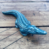 Poole Pottery Blue Dolphin Glaze Crocodile