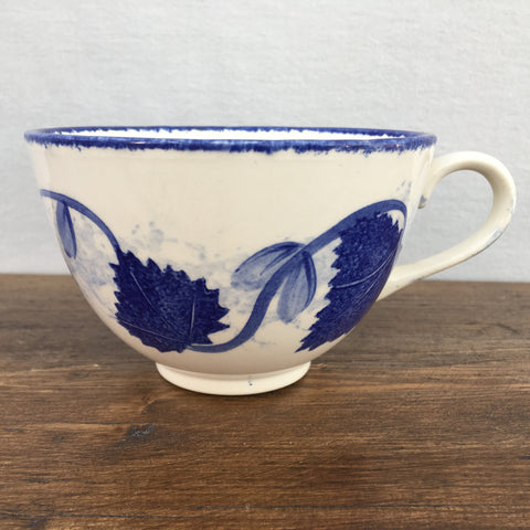 Poole Pottery Blue Leaf Breakfast Cup