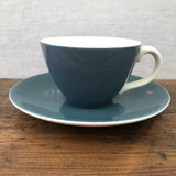 Poole Pottery Blue Moon Wide Tea Cup & Saucer (Streamline)