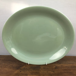 Poole Pottery Celadon Oval Platter, 14"