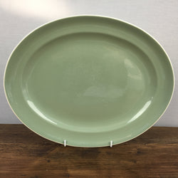 Poole Pottery Celadon Oval Platter, 13"