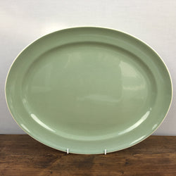 Poole Pottery Celadon Oval Platter, 15.5"