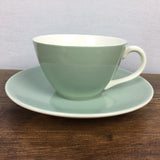 Poole Pottery Cameo Celadon Streamline Tea Cup & Saucer