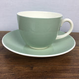 Poole Pottery Celadon Streamline Tea Cup & Saucer