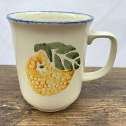 Poole Pottery « Dorset Fruit » Mug (Oranges) – RARE – Poignée en forme de « D »