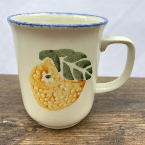 Poole Pottery « Dorset Fruit » Mug (Oranges) – RARE – Poignée en forme de « D »