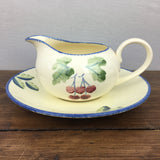 Poole Pottery Dorset Fruits Sauce Boat & Stand