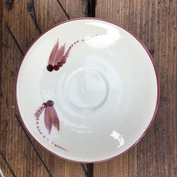 Poole Pottery Dragonfly Burgundy Coffee Saucer