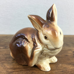 Poole Pottery Brown & Cream Rabbit, Scratching