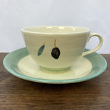 Poole Pottery Fresco Green Breakfast Cup & Saucer