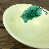 Poole Pottery Green Leaves Soup Bowl (1 Leaf)