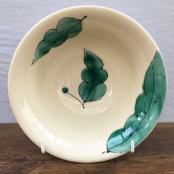 Poole Pottery Green Leaves Cereal Bowl