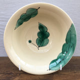 Poole Pottery Green Leaves Cereal Bowl