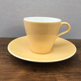 Poole Pottery Honeydew Narrow Contour Tea Cup & Saucer