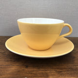 Poole Pottery Honeydew Tea Cup & Saucer, Wide, Contour 