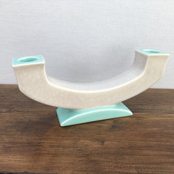 Poole Pottery Twintone Ice Green & Seagull Twin Candle Holder