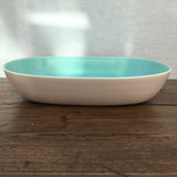 Poole Pottery Ice Green & Mushroom Oblong Serving Dish