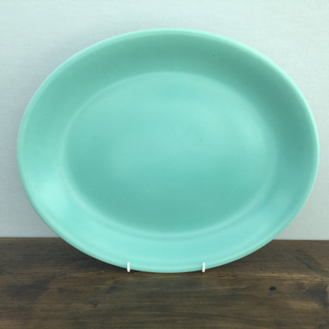 Poole Pottery Twintone Ice Green Oval Platter, 14"
