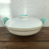 Poole Pottery Ice Green & Seagull Lidded Serving Dish (Green Knob)