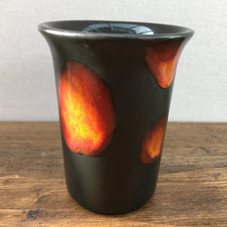 Small Poole Pottery Infusion Vase - Black and Flame