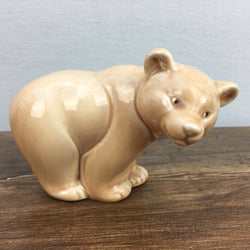 Poole Pottery Light Brown Glaze Bear Cub, Standing