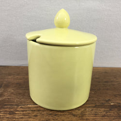 Poole Pottery Lime Yellow Jam/Preserve Pot