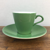 Poole Pottery New Forest Green Tea Cup & Saucer (Narrow)
