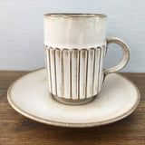 Poole Pottery New Stoneware (Pampas) Coffee Cup & Saucer