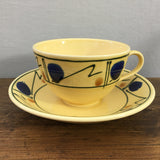 Poole Pottery Omega Tea Cup & Saucer