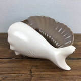 Poole Pottery Large Conch Shell - Mushroom & Sepia