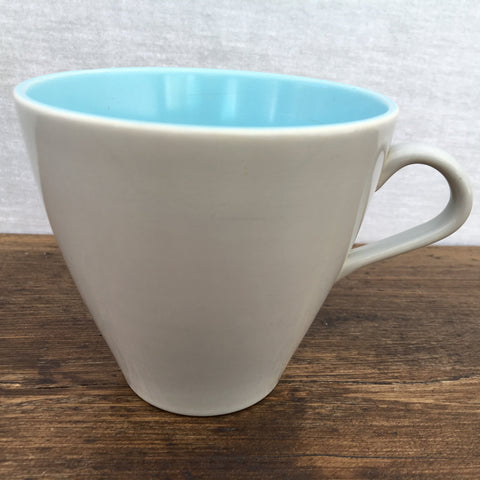 Poole Pottery Sky Blue & Dove Grey Contour Breakfast Cup