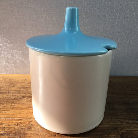 Poole Pottery Sky Blue & Dove Grey Jam / Preserve Pot