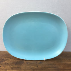 Poole Pottery Sky Blue & Dove Grey Oblong Platter, 12"