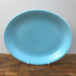 Poole Pottery Sky Blue & Dove Grey Oval Platter, 12"