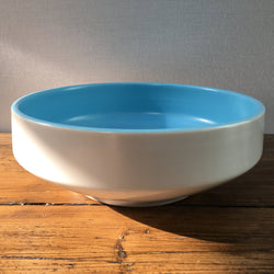 Poole Pottery Sky Blue & Dove Grey Salad / Fruit Serving Bowl