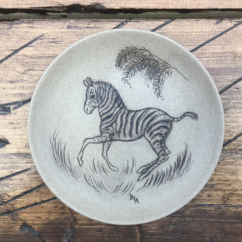 Poole Pottery Young Zebra Stoneware Plate