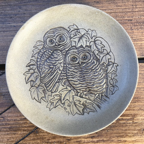 Poole Pottery Stoneware 5" Plate - Pair of Owls