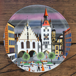 Poole Pottery Transfer Plate - Bavarian Town - Scene 1 - Unasyn Tab
