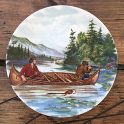 Poole Pottery Transfer Plate - Currier & Ives - Hunting For Deer