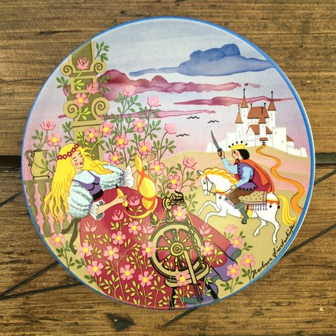 Poole Pottery Transfer Plate - Fairy Tale - Sleeping Beauty