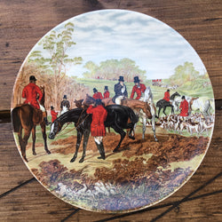 Poole Pottery Transfer Plate - The Famous Herring Hunting Scenes - Dismounted Rider