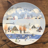 Poole Pottery Transfer Plate - Seasons by Barbara Furstenhofer - 438 Scene VIII