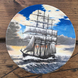 Poole Pottery Transfer Plate - Ship - Howard D Troop