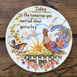 Poole Pottery Transfer Plate - Sampler - Today