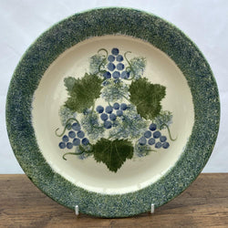 Poole Pottery Vineyard Dinner Plate, Wide Green Band, 10.25"