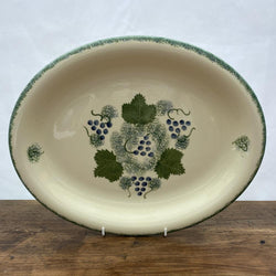 Poole Pottery Vineyard Oval Serving Platter, 14.5"