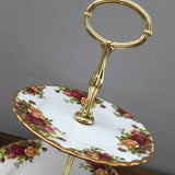 Royal Albert Old Country Roses 2 Tier Cake Stand