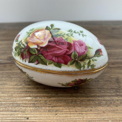 Royal Albert Old Country Roses Trinket Box (Egg Shape)