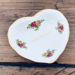 Royal Albert Old Country Roses Heart Shaped Birthday Trinket Dish