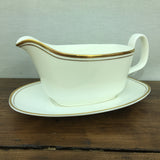 Royal Doulton Gold Concord Gravy Boat & Stand